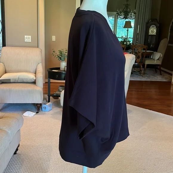 Joan Vass New York Batwing Sleeved Sweater / 3/4 length sleeve - Picture 5 of 9